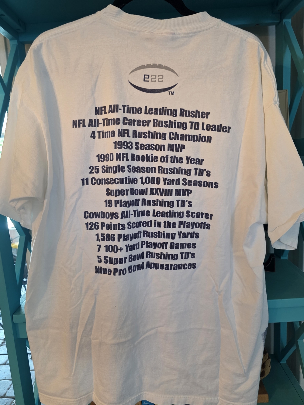 Emmitt Smith- "ALL-TIME Leading Rusher" Football Tee - Picture 2 of 3